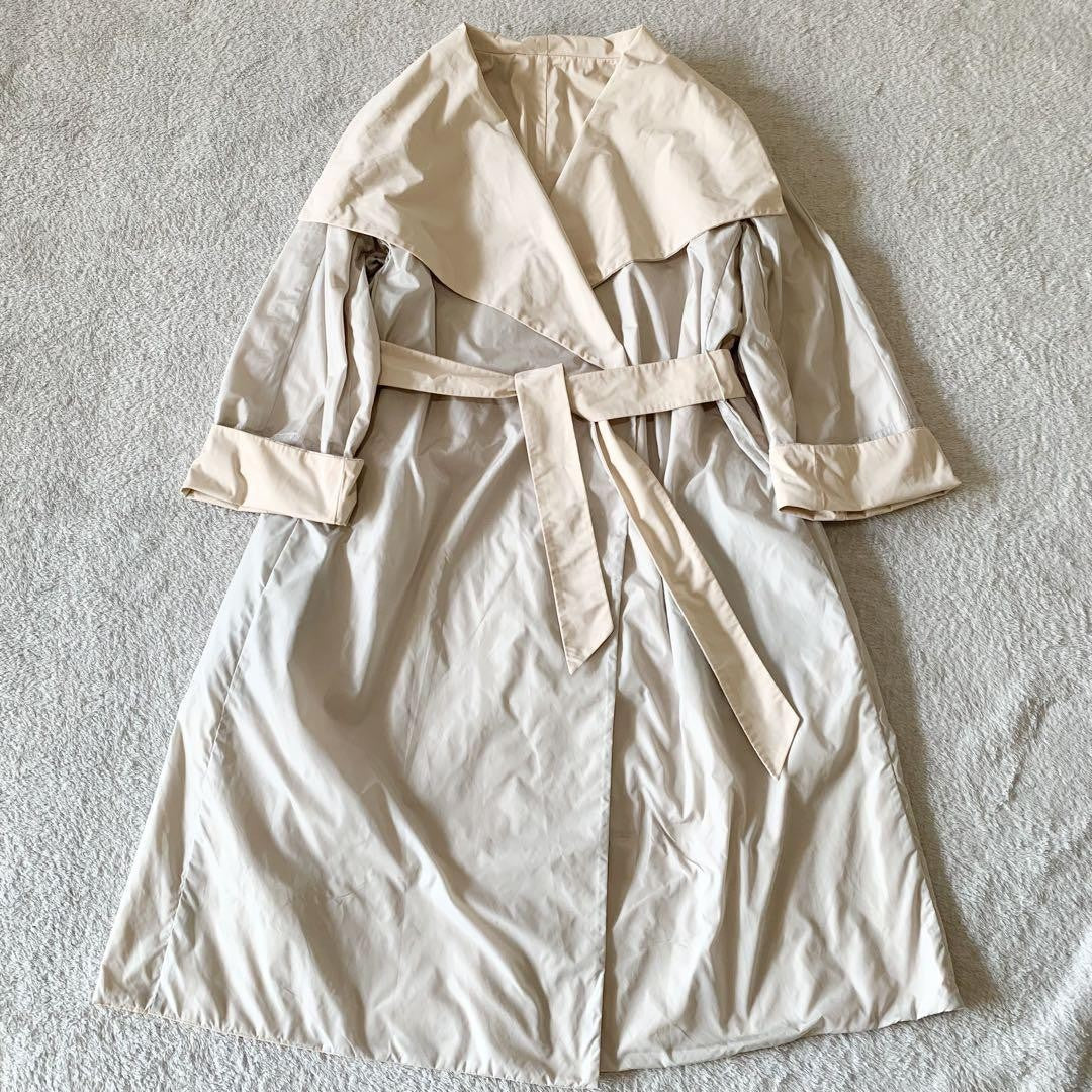 Max Mara Trench Coat Asian fit S 36 US size XS Beige Authentic