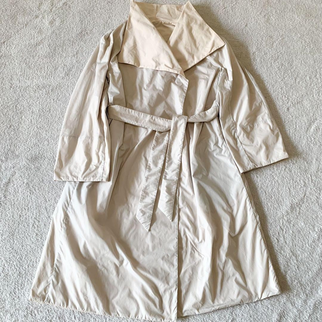 Max Mara Trench Coat Asian fit S 36 US size XS Beige Authentic