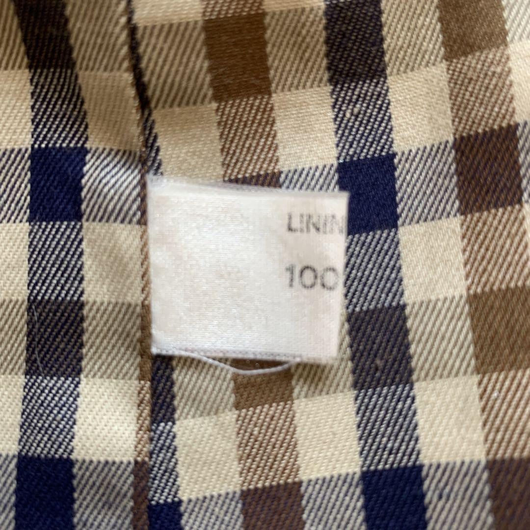 Aquascutum Trench Coat Club Check FREE SIZE Beige Authentic