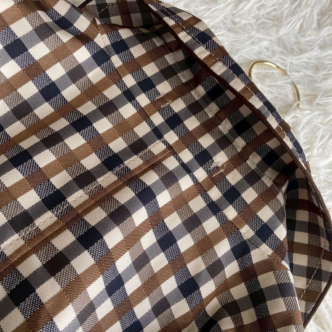 Aquascutum Trench Coat Club Check Asian fit M US size S Brown Authentic