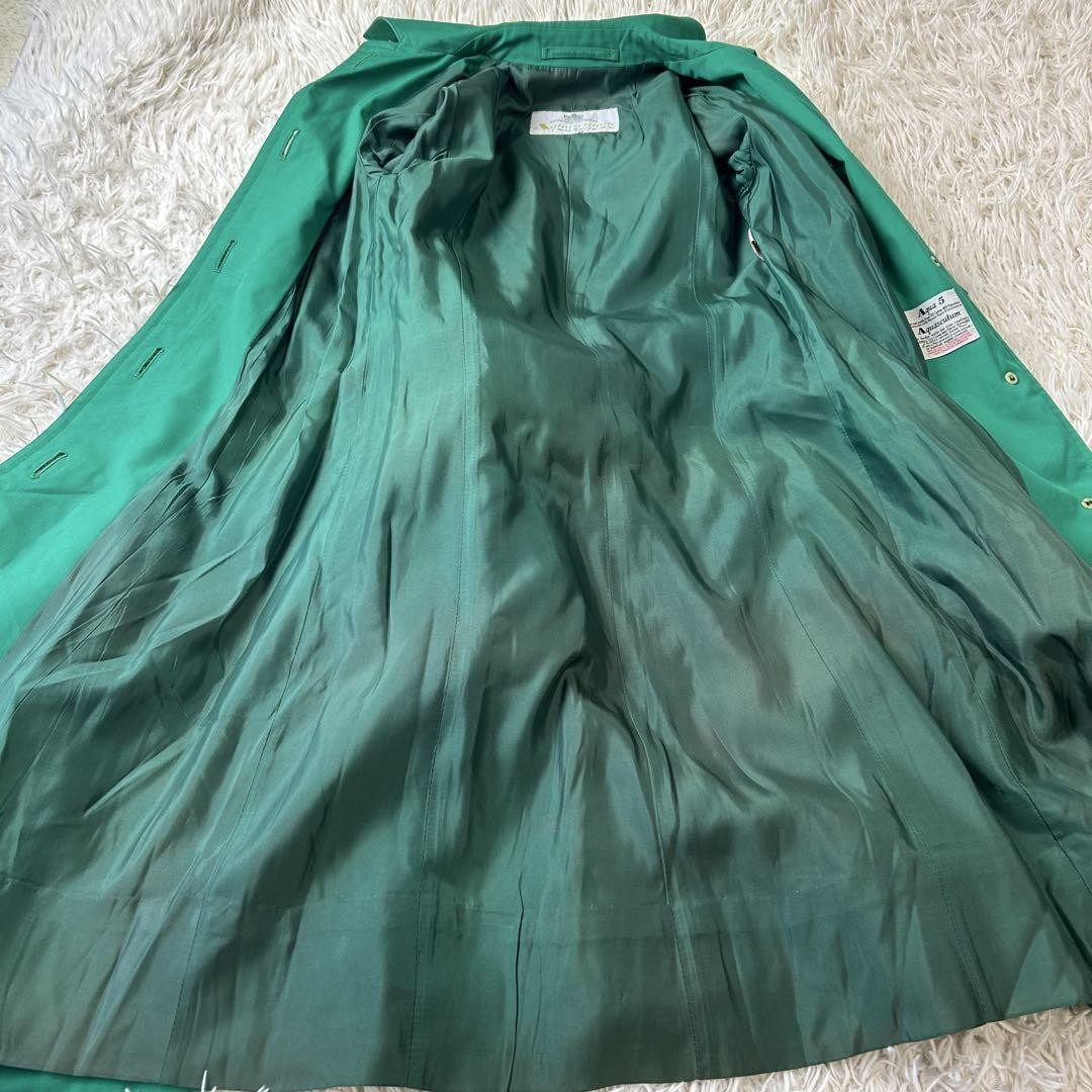 Aquascutum Trench Coat Asian fit S US size XS Green Authentic