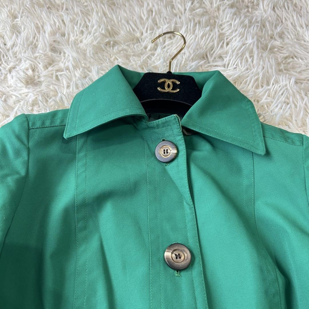 Aquascutum Trench Coat Asian fit S US size XS Green Authentic