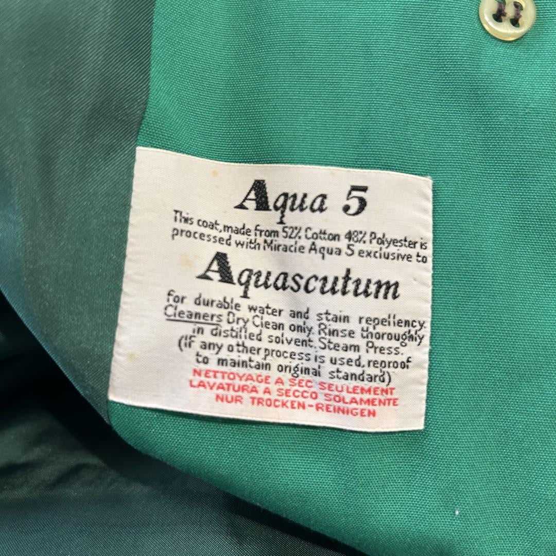 Aquascutum Trench Coat Asian fit S US size XS Green Authentic