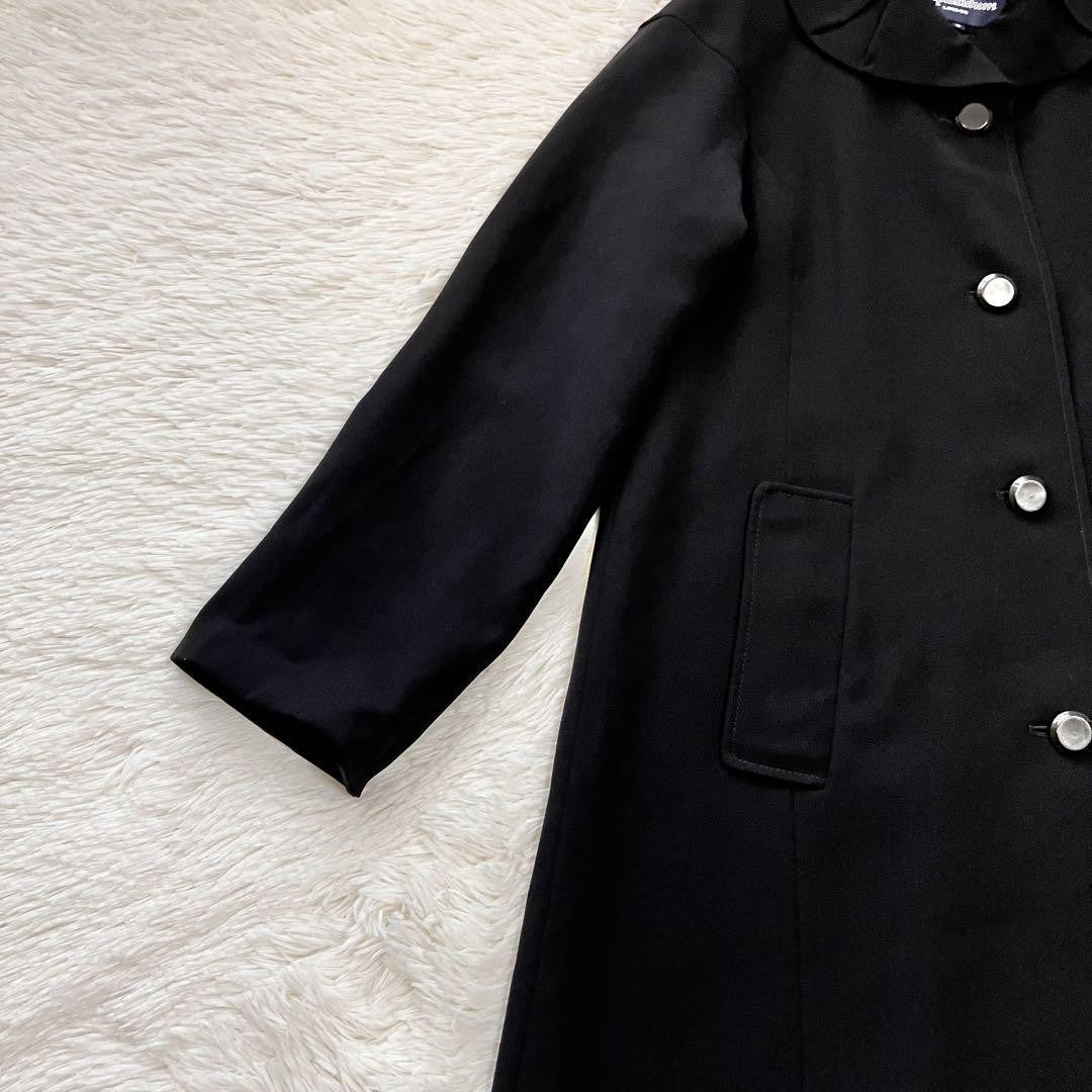 Aquascutum Trench Coat Club Check Asian fit XL US size L Black Authentic