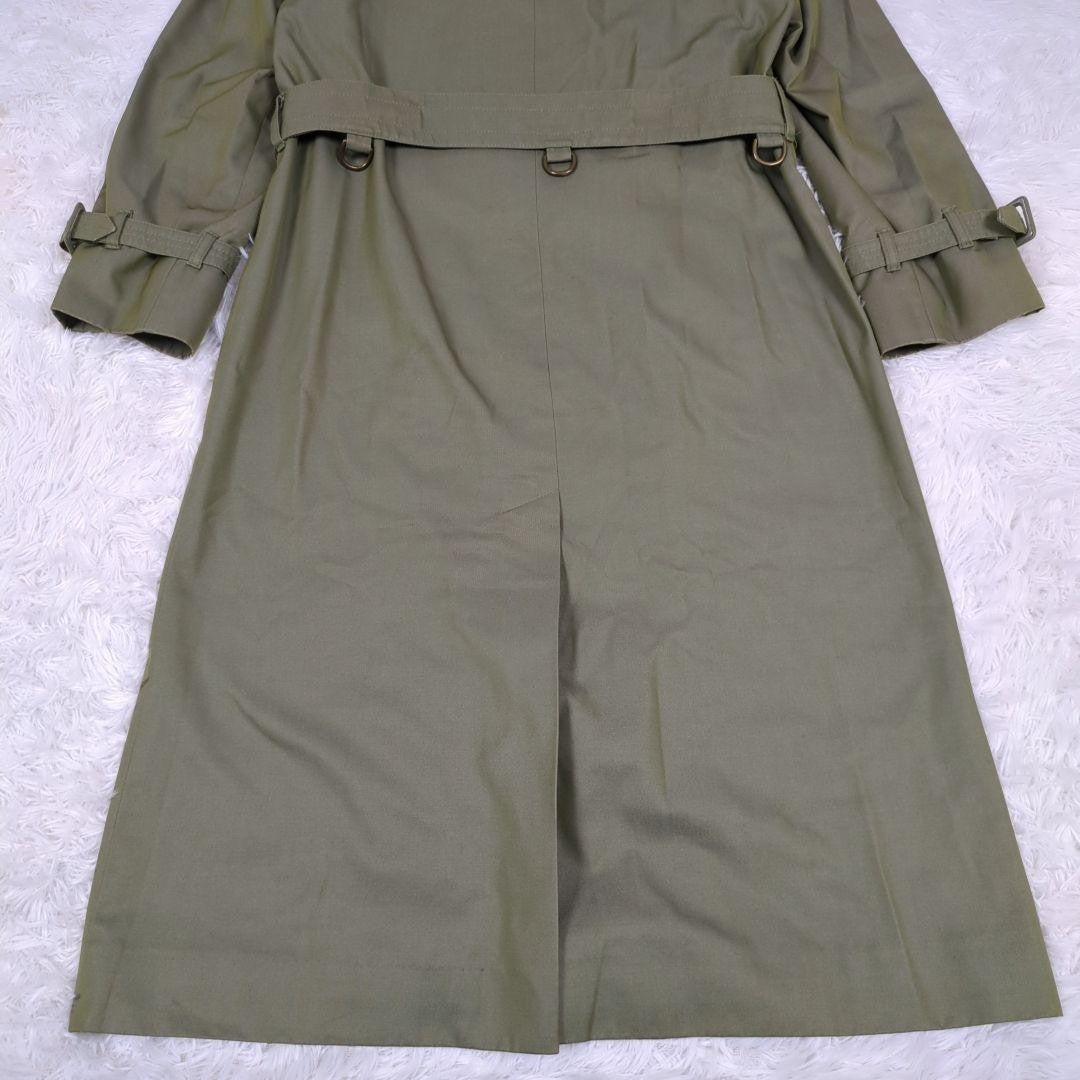 Aquascutum Trench Coat Club Check Asian fit M US size S Khaki Authentic