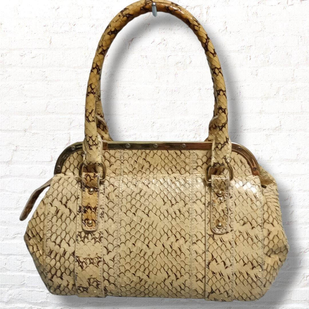 Dolce & Gabbana Hand Bag Tote Purse Leopard Leather Authentic