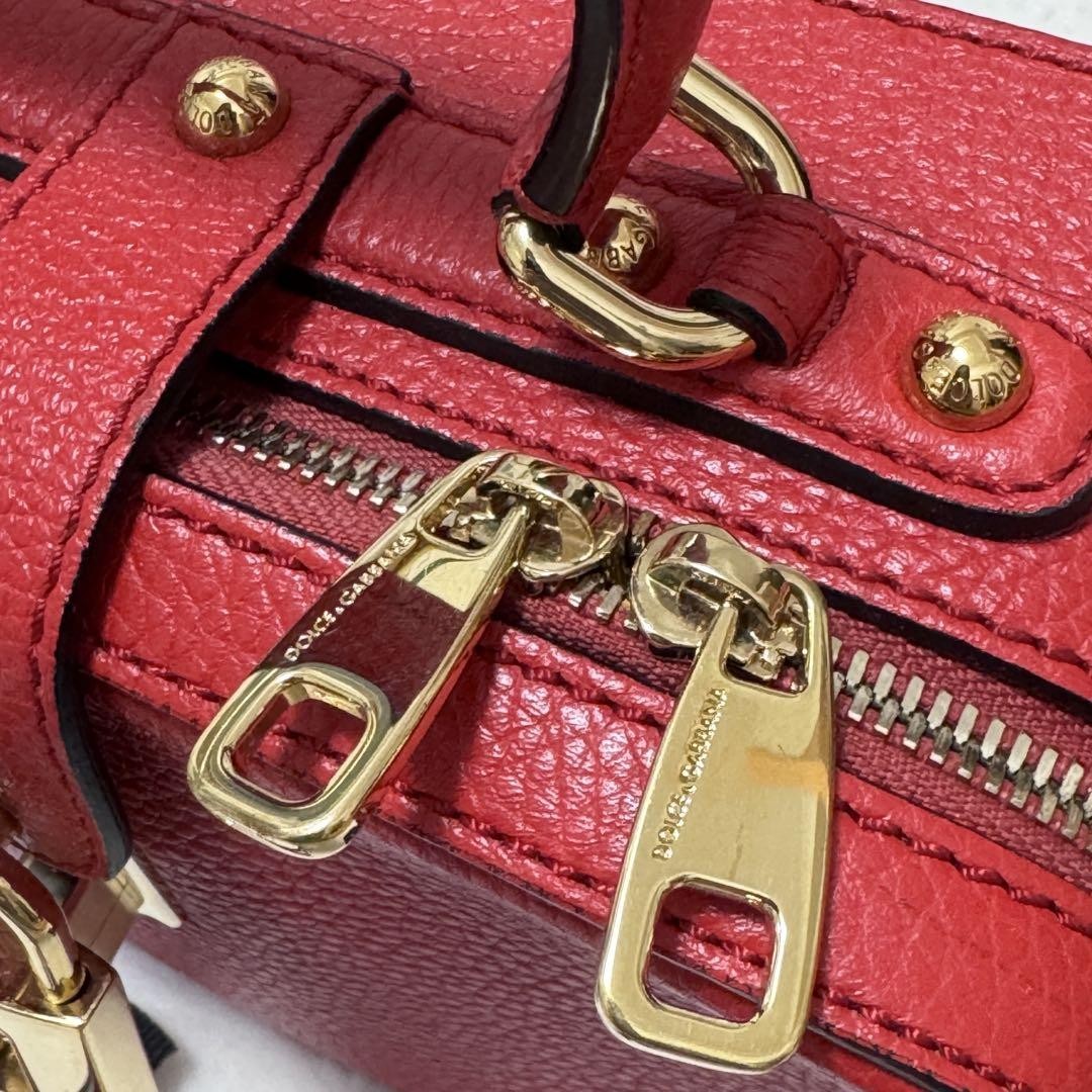 Dolce & Gabbana Hand Bag Tote Purse Red Authentic