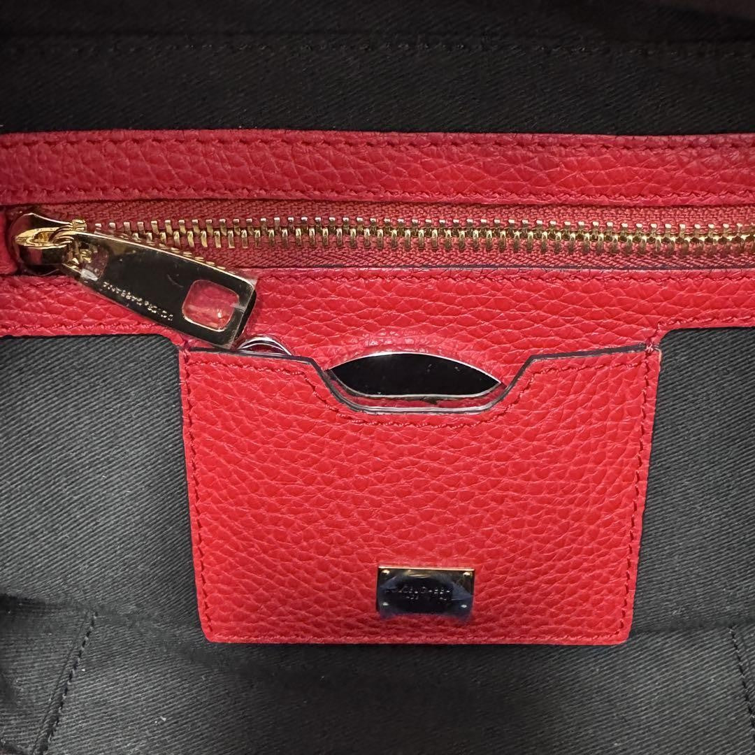 Dolce & Gabbana Hand Bag Tote Purse Red Authentic