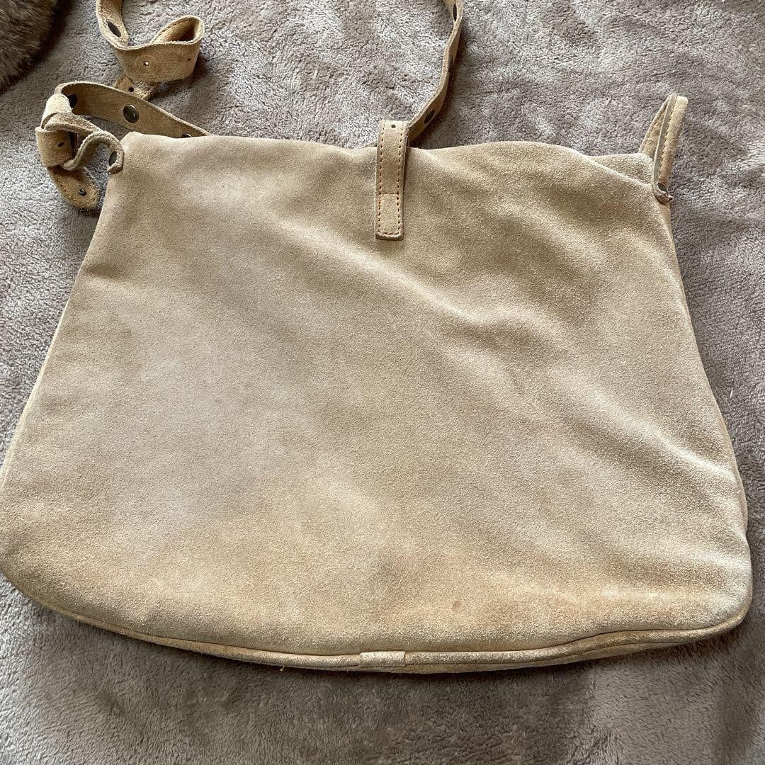 Dolce & Gabbana Shoulder Bag Purse Fur Suede Brown Authentic
