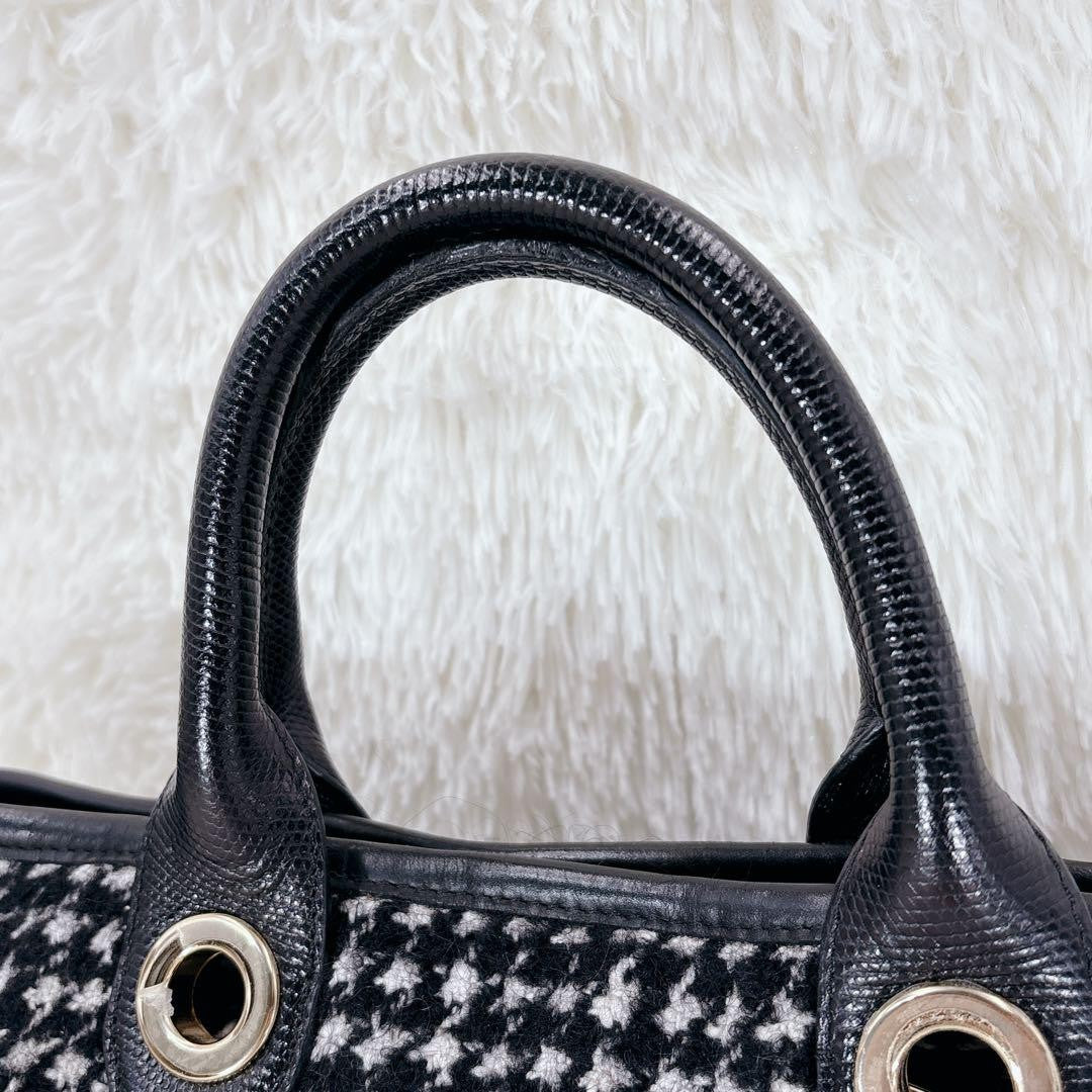 Dolce & Gabbana Hand Bag Tote Purse Black White Authentic
