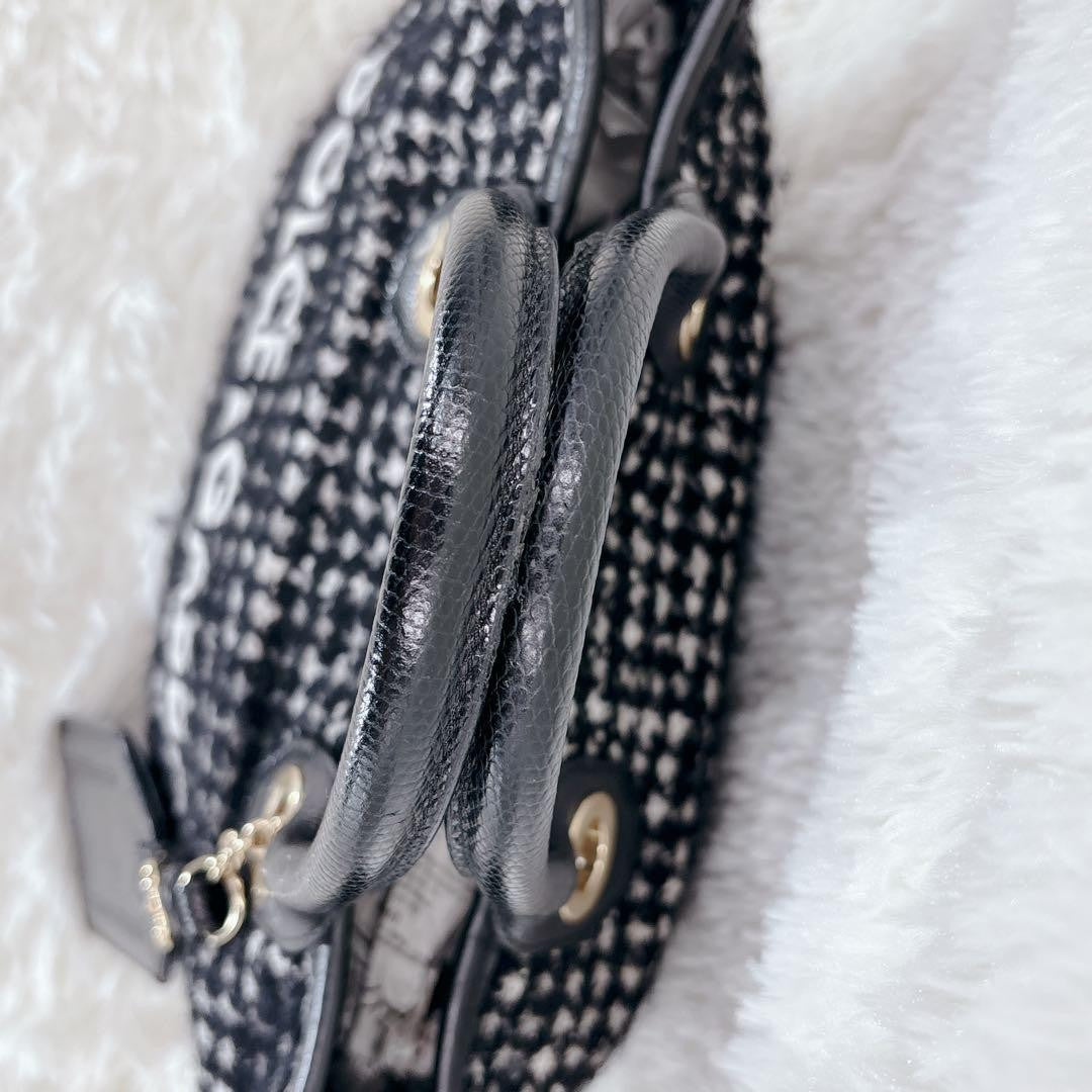 Dolce & Gabbana Hand Bag Tote Purse Black White Authentic