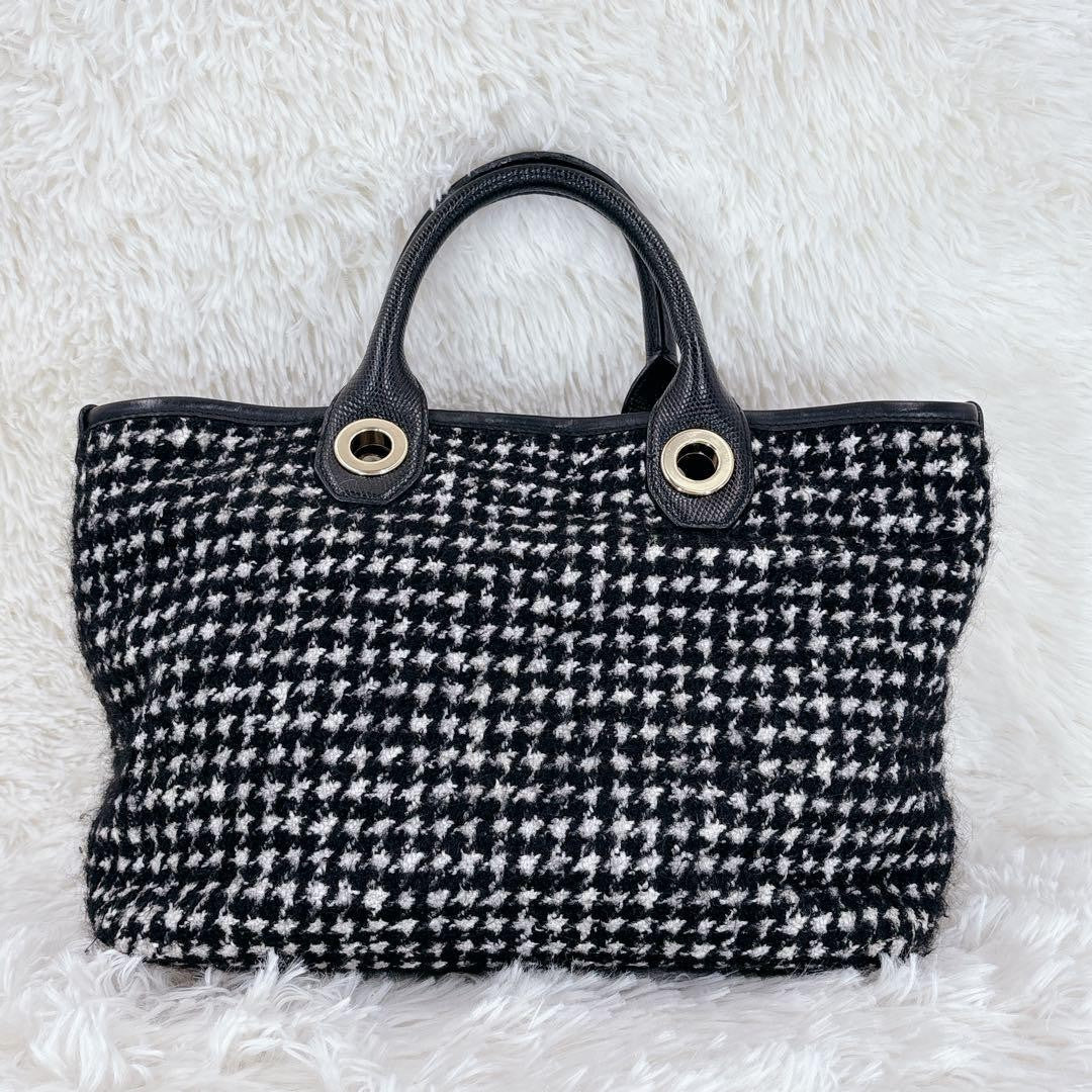 Dolce & Gabbana Hand Bag Tote Purse Black White Authentic
