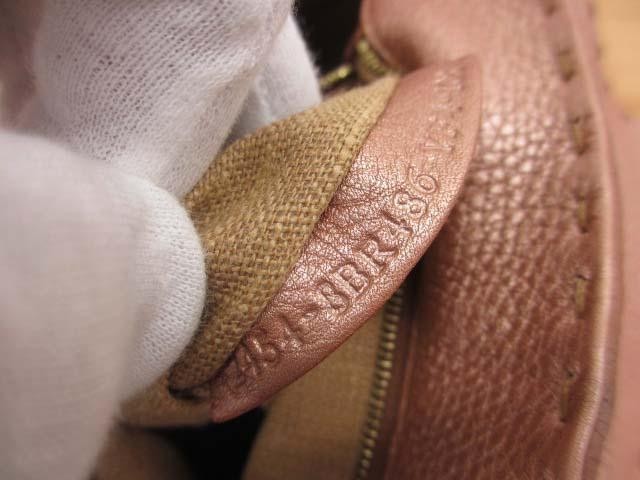 FENDI Mini Hand Bag Tote Purse Selleria Leather Rose Gold Authentic