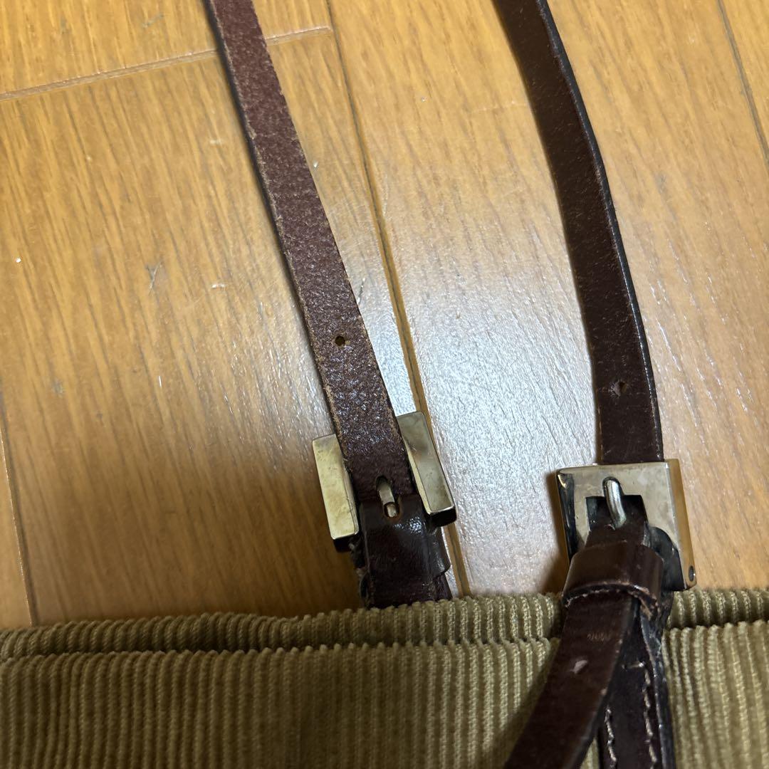 FENDI Hand Bag Tote Purse FF Corduroy Authentic