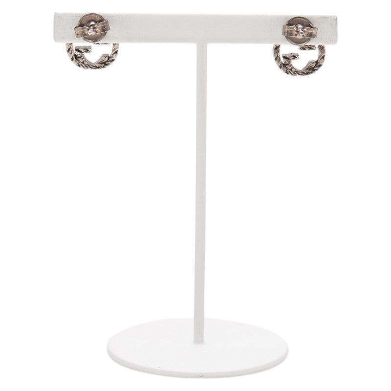 GUCCI Earrings Interlocking G Arabesque Silver 925 Women Accessory Authentic