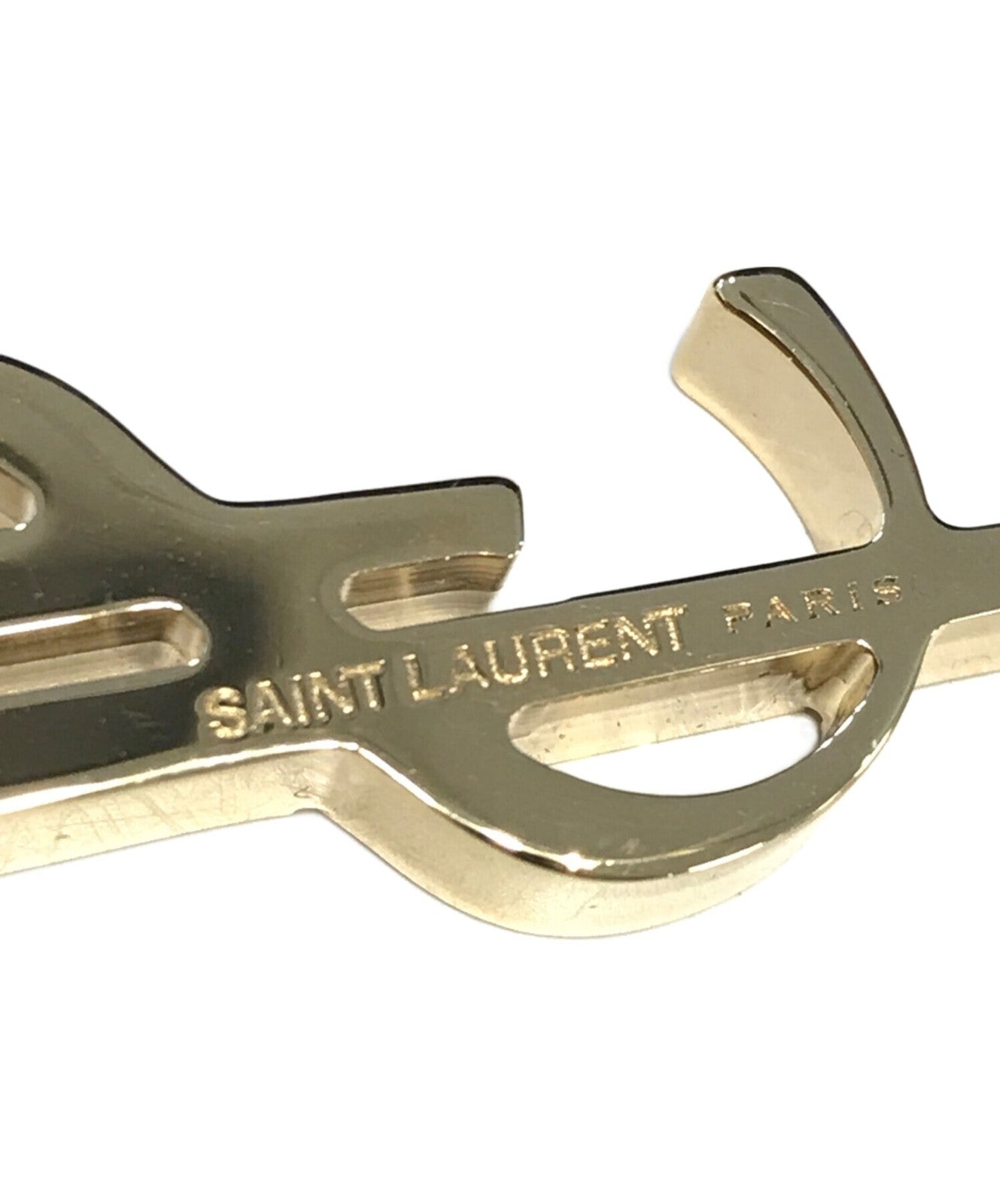 Saint Laurent Earrings YSL Cassandra Gold Authentic