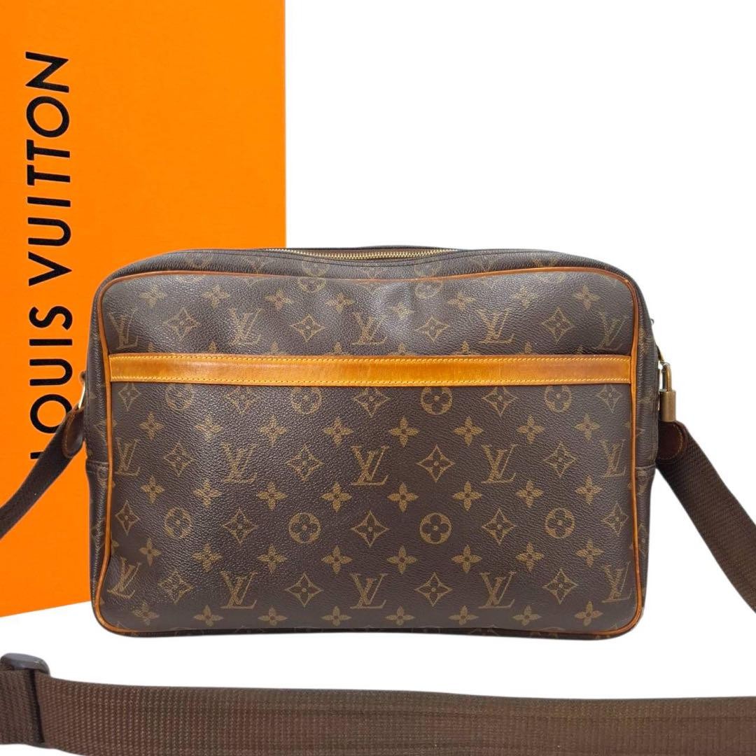Louis Vuitton Shoulder Bag Purse Monogram M45252 PVC Leather Brown Authentic
