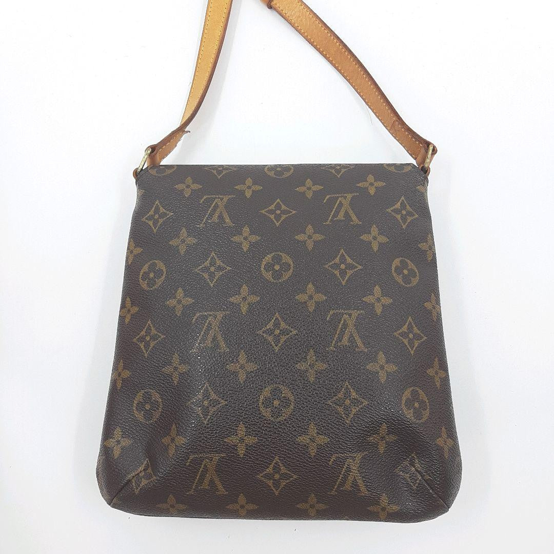 Louis Vuitton Shoulder Bag Purse Monogram Leather Brown Authentic