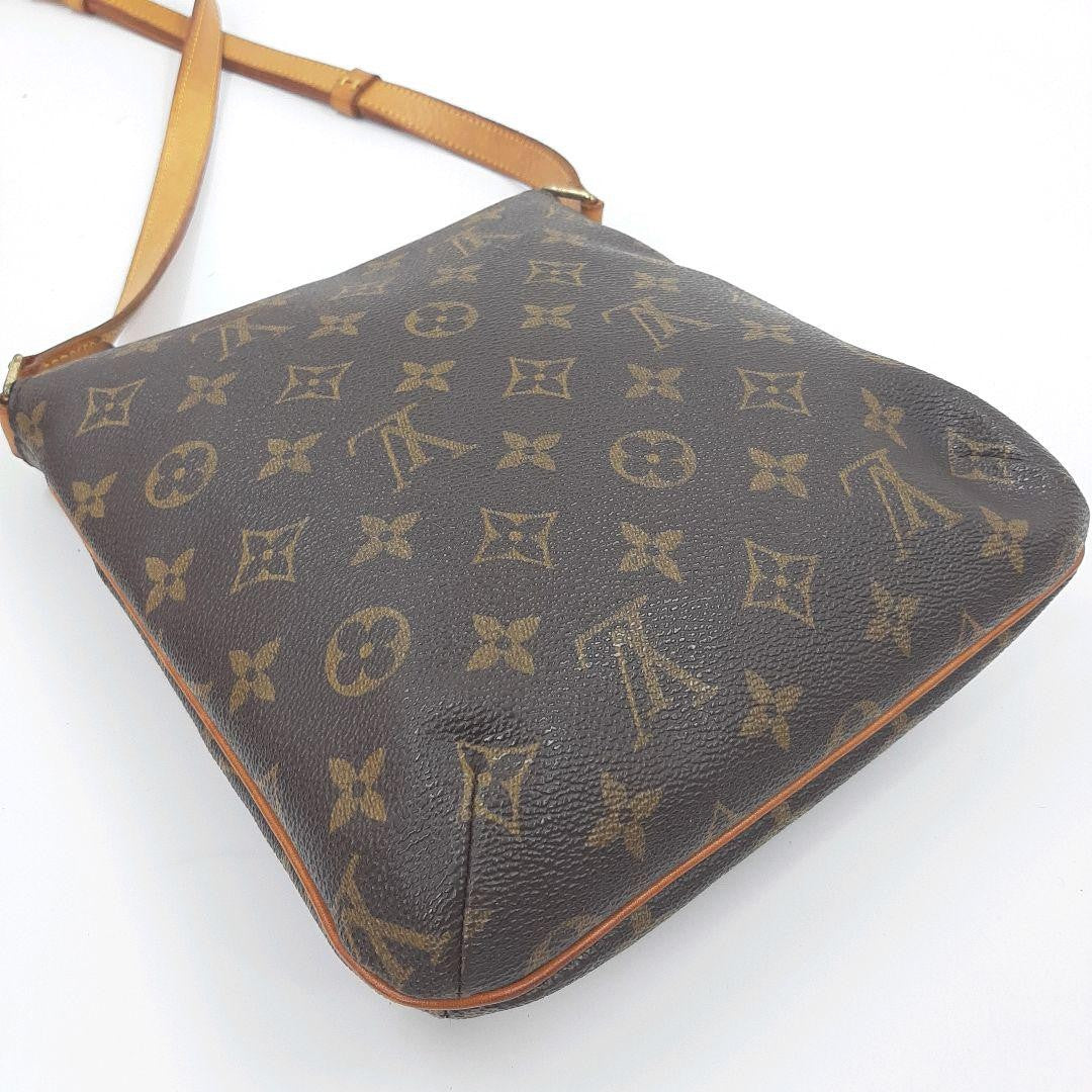 Louis Vuitton Shoulder Bag Purse Monogram Leather Brown Authentic