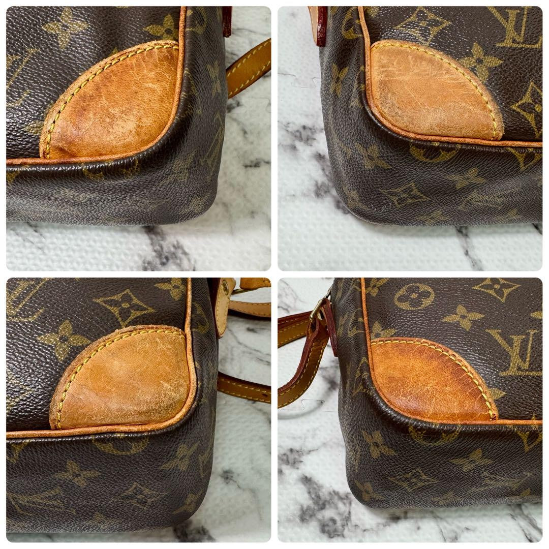 Louis Vuitton Shoulder Bag Purse Monogram M51272 Canvas Leather Brown Authentic