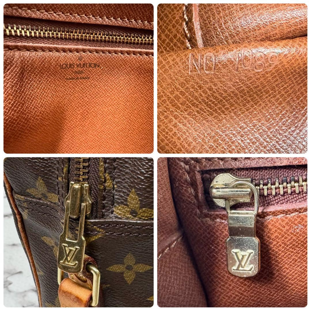 Louis Vuitton Shoulder Bag Purse Monogram M51272 Canvas Leather Brown Authentic