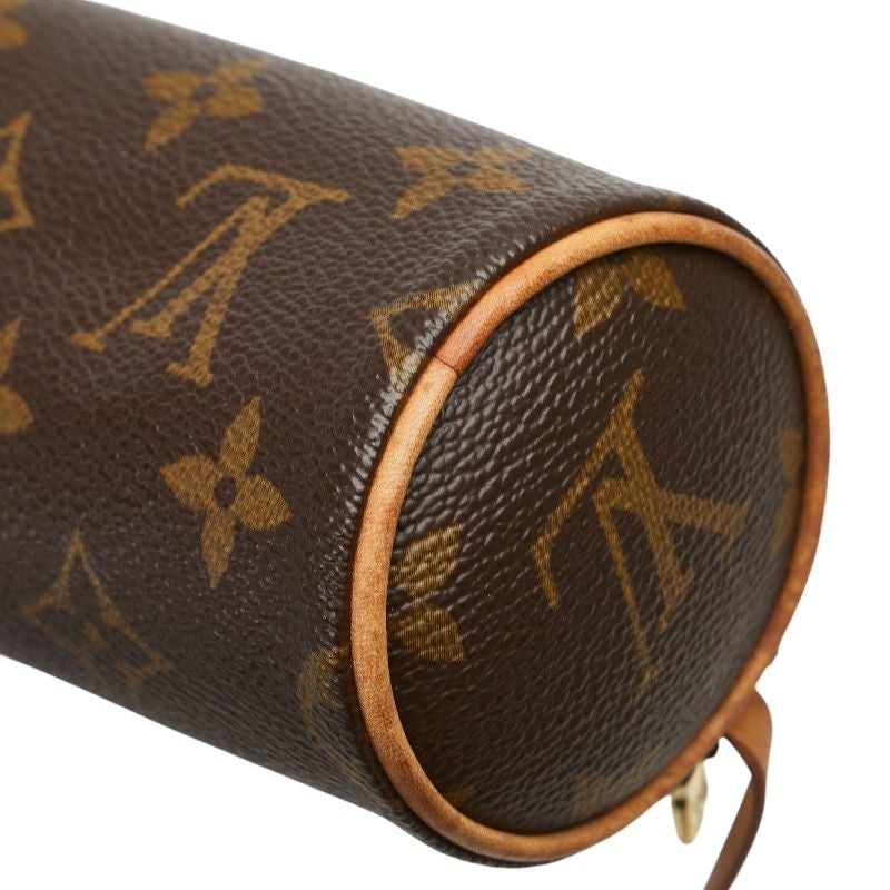 Louis Vuitton Accessory Pouch Hand Bag Tote Purse Monogram PVC Leather Brown