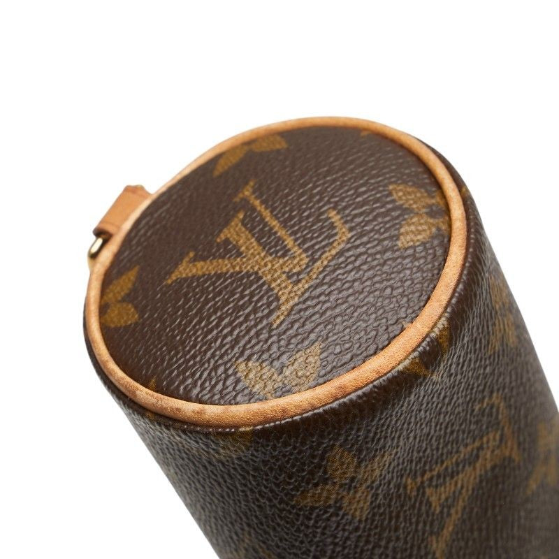 Louis Vuitton Accessory Pouch Hand Bag Tote Purse Monogram PVC Leather Brown