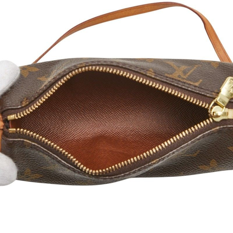 Louis Vuitton Accessory Pouch Hand Bag Tote Purse Monogram PVC Leather Brown