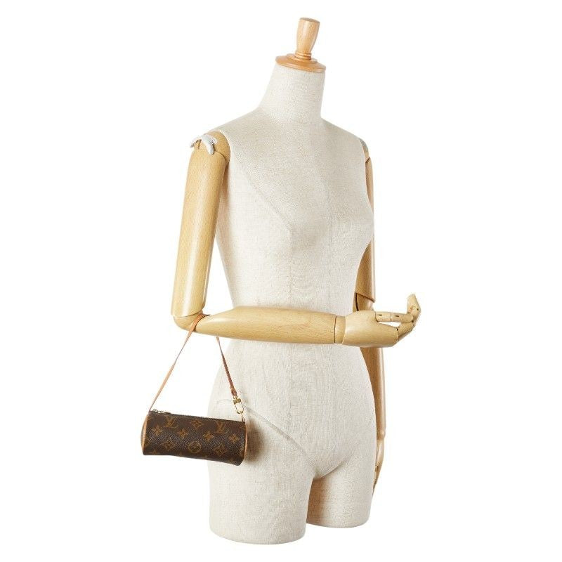 Louis Vuitton Accessory Pouch Hand Bag Tote Purse Monogram PVC Leather Brown