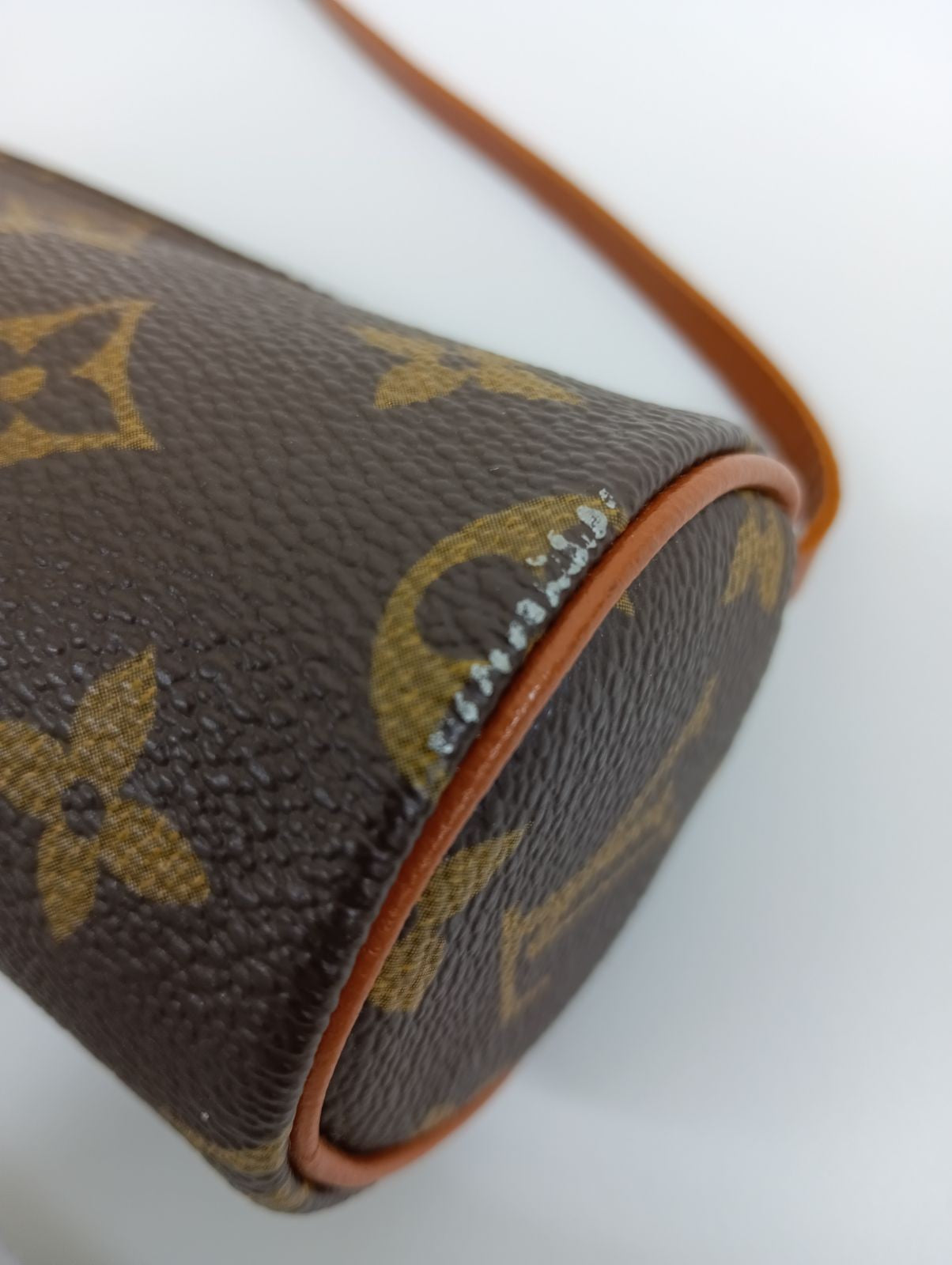 Louis Vuitton Accessory Pouch Hand Pouch Monogram M51385 PVC Leather Brown Auth