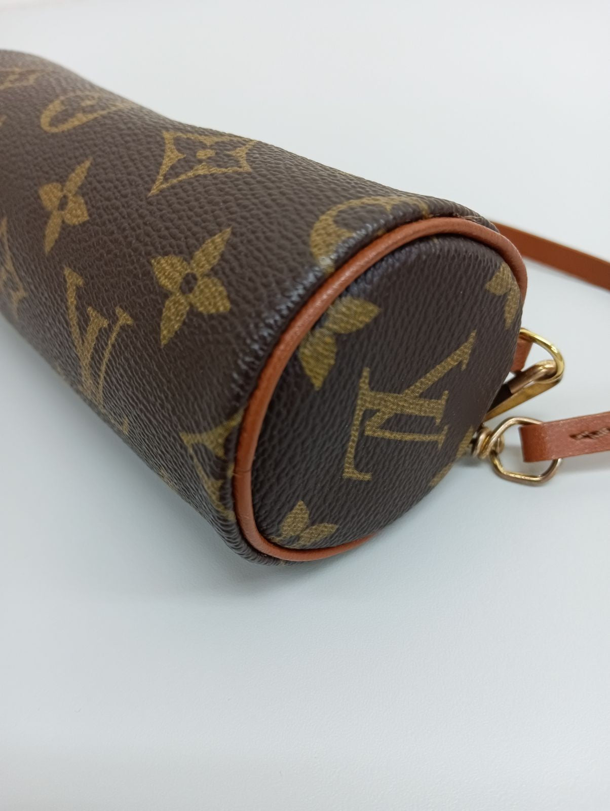 Louis Vuitton Accessory Pouch Hand Pouch Monogram M51385 PVC Leather Brown Auth