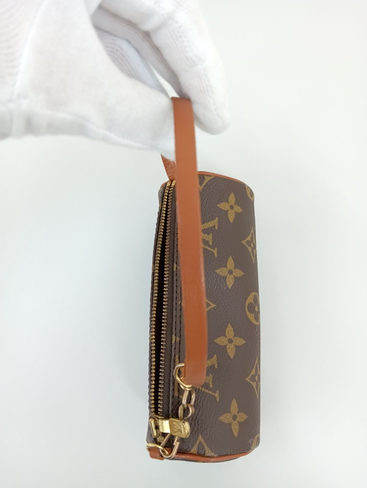 Louis Vuitton Accessory Pouch Hand Pouch Monogram M51385 PVC Leather Brown Auth