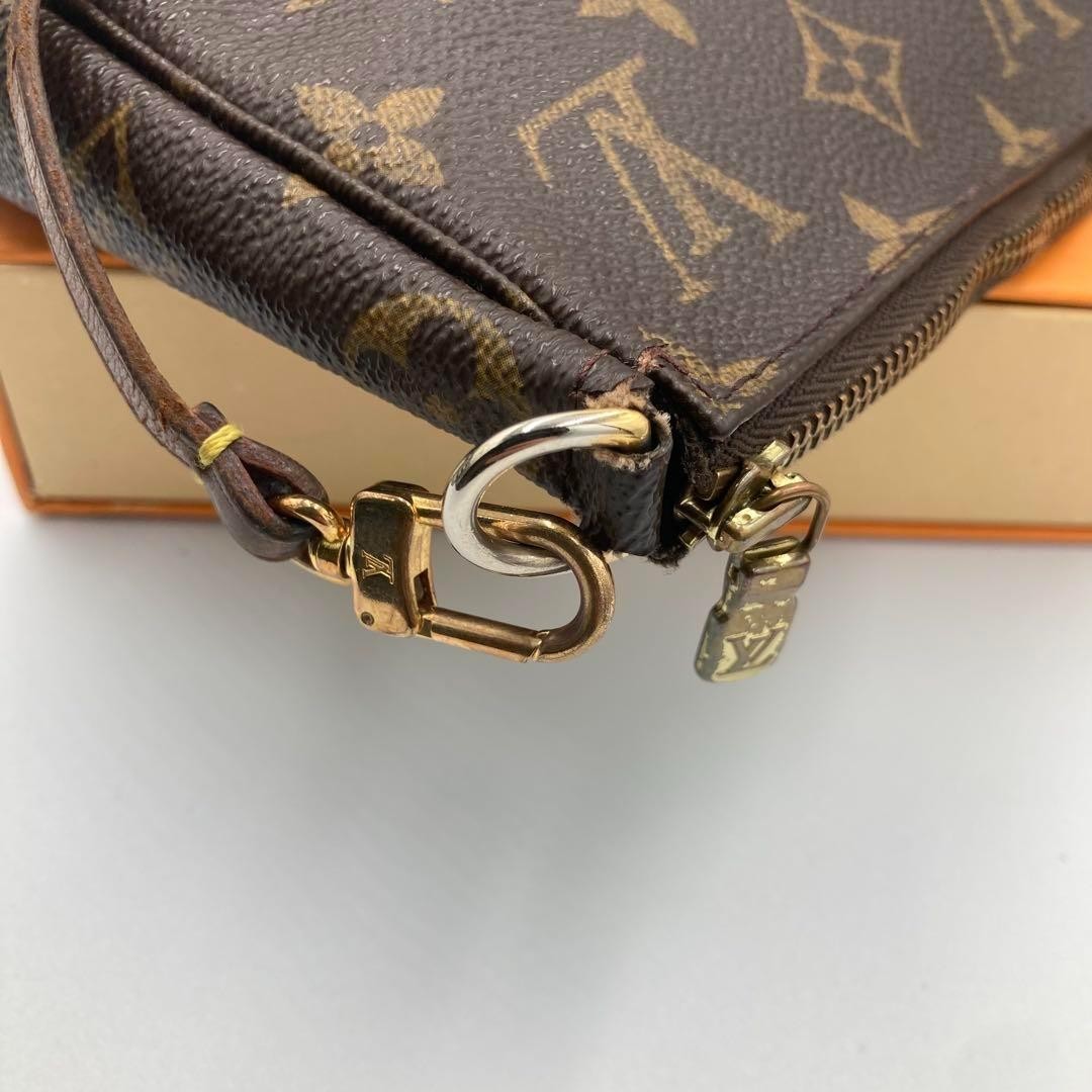 Louis Vuitton Hand Shoulder Bag Tote Purse Monogram Brown Authentic
