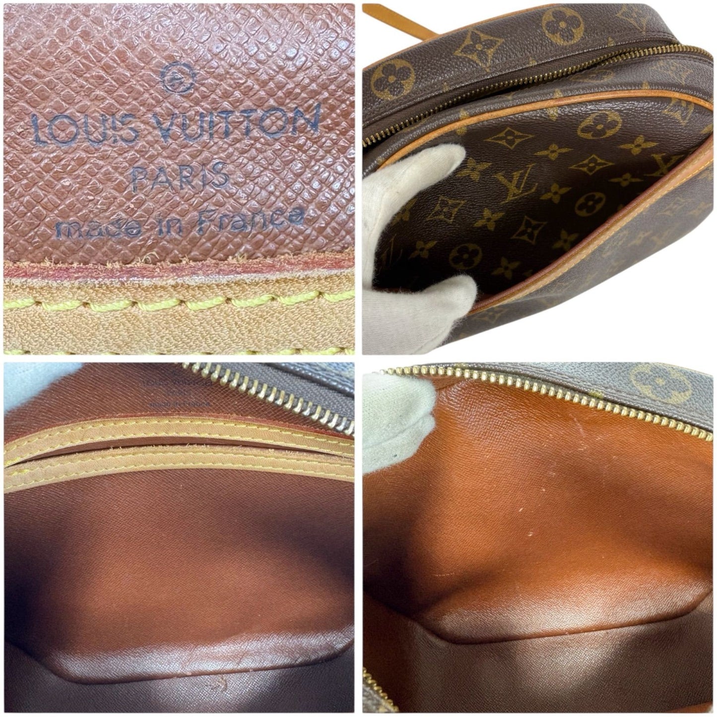 Louis Vuitton Shoulder Bag Purse M51221 Monogram Leather Brown Authentic