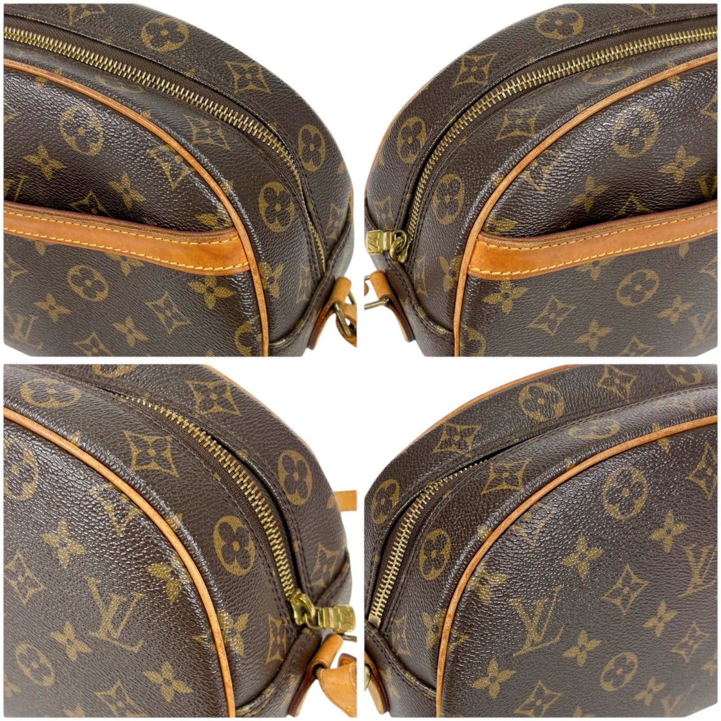 Louis Vuitton Shoulder Bag Purse M51221 Monogram Leather Brown Authentic