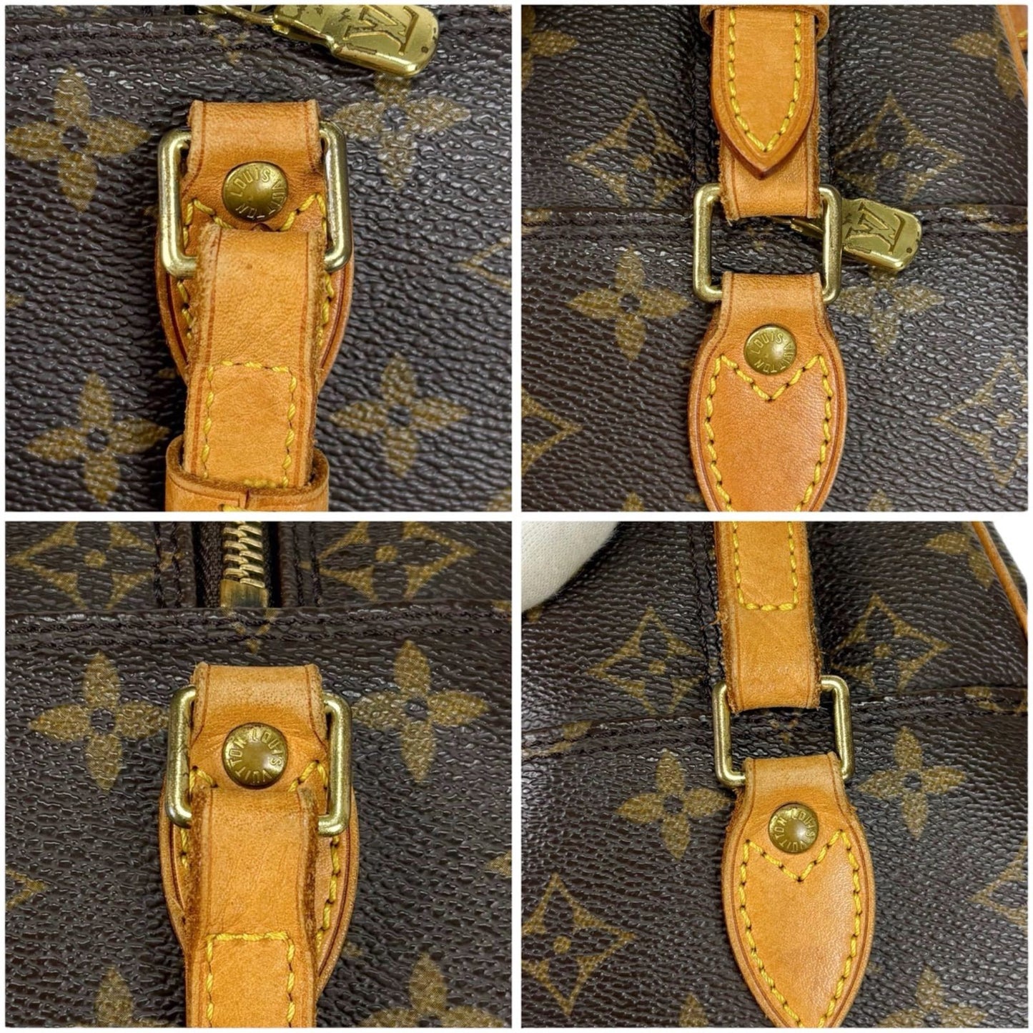 Louis Vuitton Shoulder Bag Purse M51221 Monogram Leather Brown Authentic