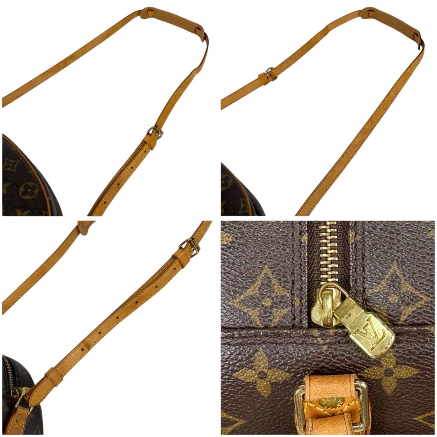 Louis Vuitton Shoulder Bag Purse M51221 Monogram Leather Brown Authentic