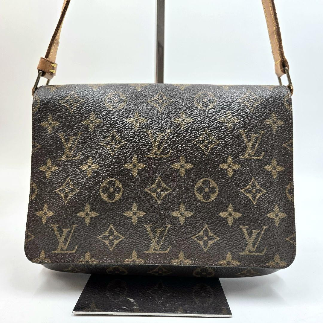 Louis Vuitton Shoulder Bag Purse Monogram Leather Brown Authentic