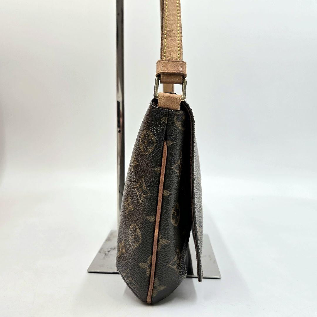 Louis Vuitton Shoulder Bag Purse Monogram Leather Brown Authentic