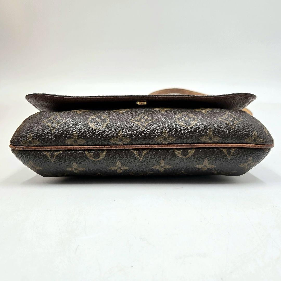 Louis Vuitton Shoulder Bag Purse Monogram Leather Brown Authentic