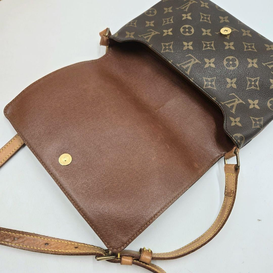 Louis Vuitton Shoulder Bag Purse Monogram Leather Brown Authentic