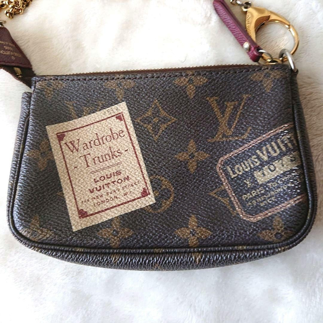 Louis Vuitton Accessory Pouch Hand Pouch Monogram M63798 Brown Authentic