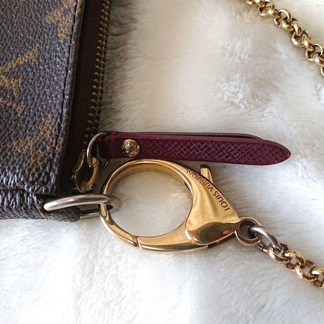 Louis Vuitton Accessory Pouch Hand Pouch Monogram M63798 Brown Authentic