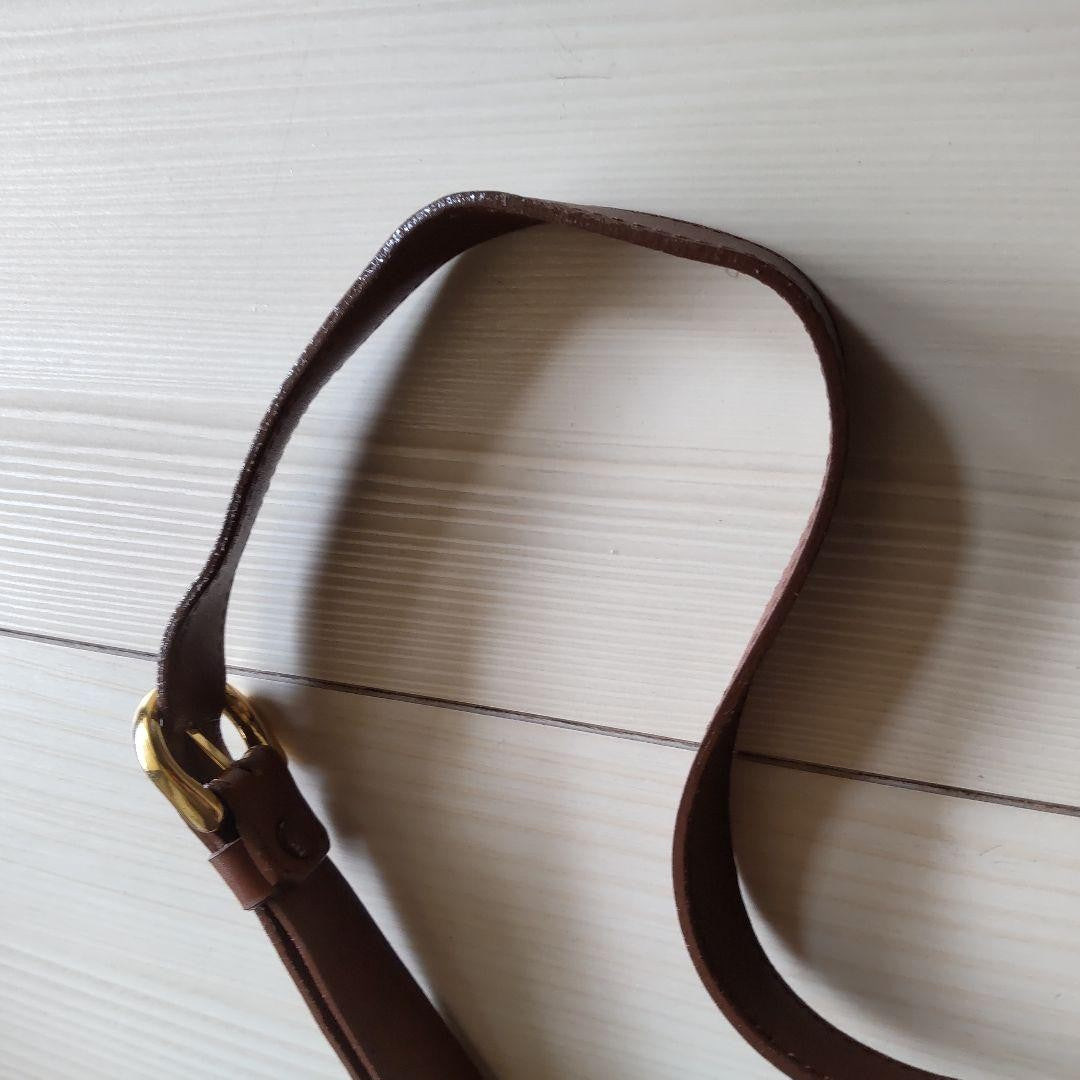 BURBERRY Shoulder Bag Purse Nova Check Leather Brown Authentic