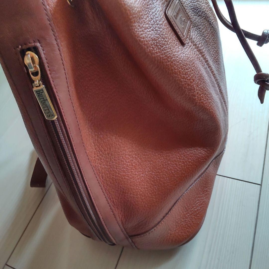 BURBERRY Shoulder Bag Purse Nova Check Leather Brown Authentic
