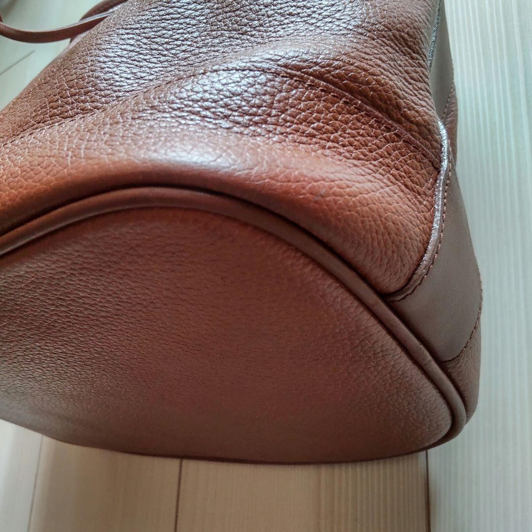 BURBERRY Shoulder Bag Purse Nova Check Leather Brown Authentic