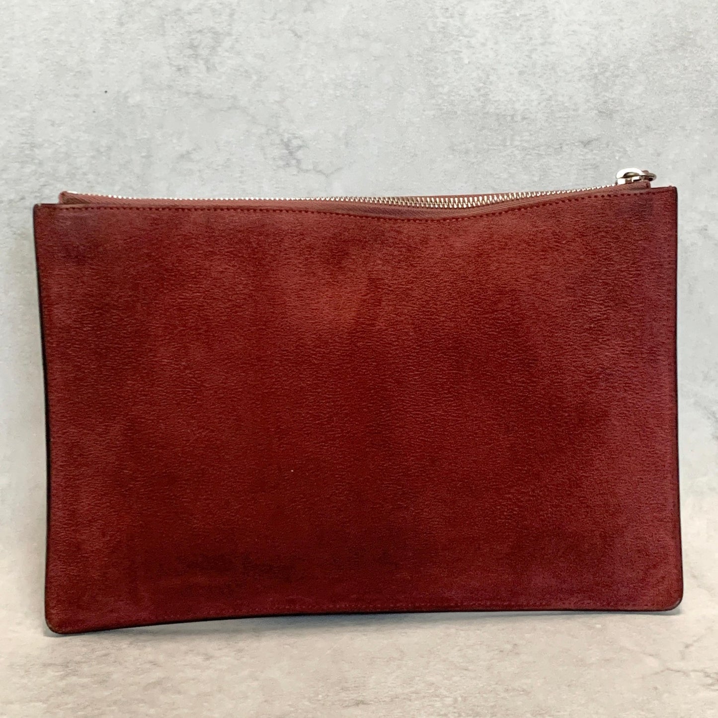 GUCCI Bag Flora GG Supreme Clutch Purse Hand Leather Beige Red Used Authentic