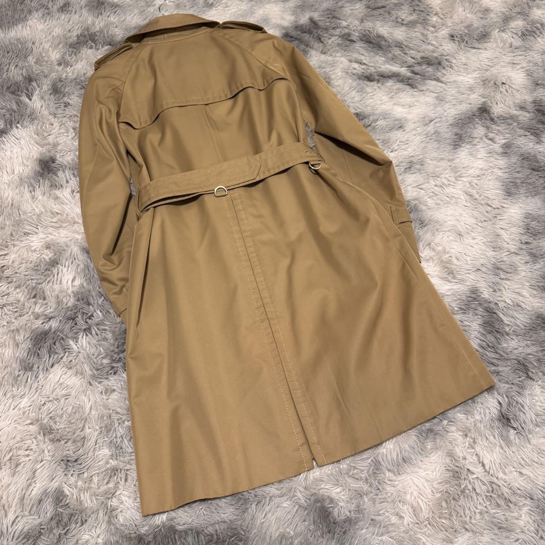 Aquascutum Trench Coat Club Check Asian fit S US size XS Beige Authentic