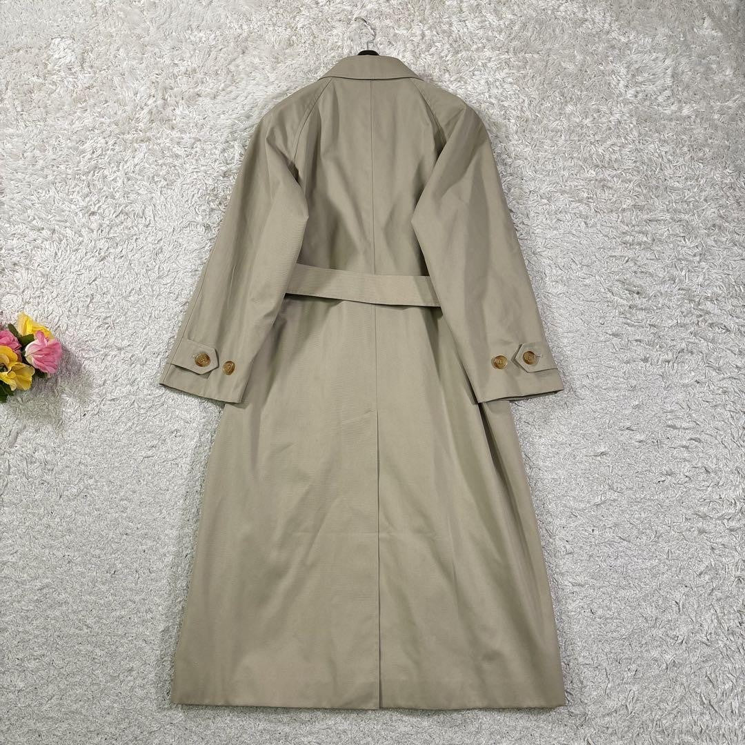 Aquascutum Trench Coat Club Check Asian fit L US size M Beige Authentic