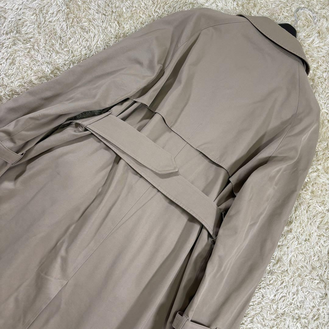 Aquascutum Trench Coat Club Check Asian fit M US size S Beige Authentic